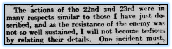 Extract from ‘The War in the Indian Highlands’, The Daily Telegraph, 9 November 1897; pg. 7 